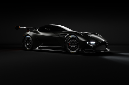 Aston, Aston Martin Vulcan, Dark background, Black, HD, 2K