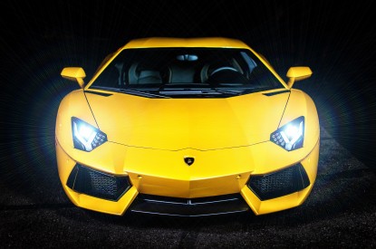 Lamborghini, Lamborghini Murcielago, Yellow, Dark background, HD, 2K, 4K