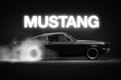 Mustang, Muscle, Mustang, Muscle car, Black, HD
