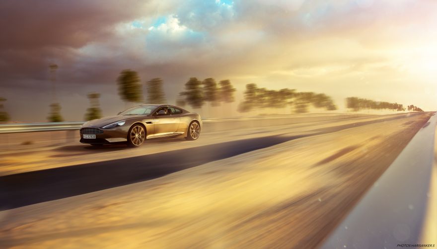 Aston, Aston Martin DB9 GT, Motion blur, HD, 2K, 4K