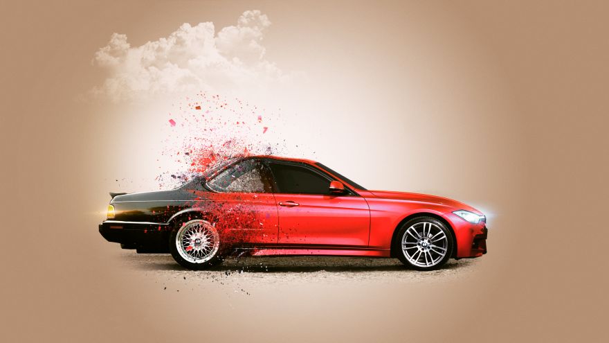 BMW, BMW Car, CGI, Red, HD, 2K, 4K