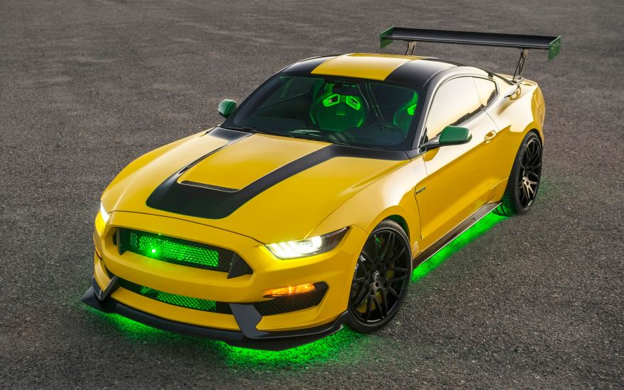 Ford, Ford Mustang, Ole Yeller, Shelby GT350, Sports Car, HD, 2K