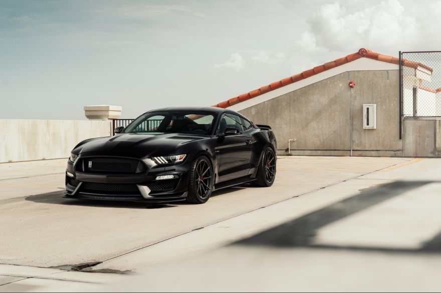 Ford, Ford Mustang, Black, Rooftop, HD, 2K, 4K, 5K