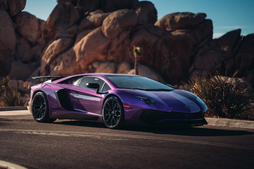 Lamborghini, Lamborghini Aventador SuperVeloce Coupe, Purple, HD, 2K, 4K, 5K