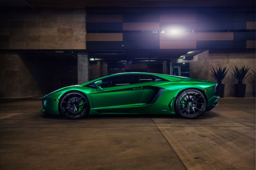 Lamborghini, Lamborghini Aventador, Green, 2016, HD, 2K, 4K