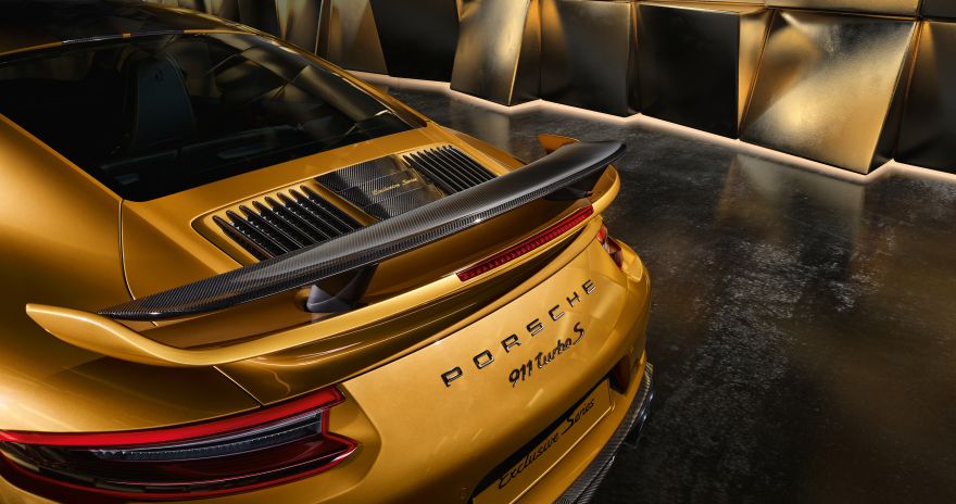 Porsche, Porsche 911 Turbo S Exclusive Series, Rear spoiler, 2017, HD, 2K, 4K