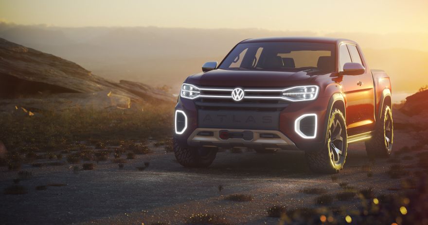 Volkswagen, Volkswagen Atlas Tanoak, Pickup Truck Concept, New York Auto Show, 2018, HD, 2K, 4K